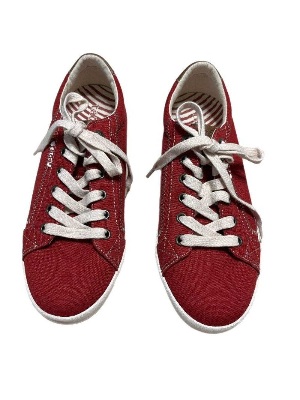 TAOS Women's Red Canvas Fashion Sneakers